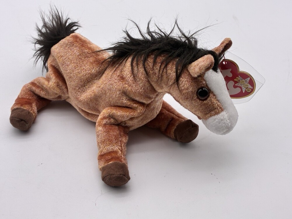 Ty Beanie Baby Oats Horse July 5 2000 Brown Plush w/ Tags Retired Vintage